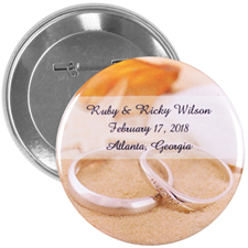 Wedding Favors Personalized Button Pin, 3