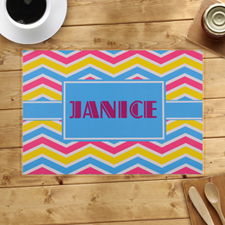 Personalized Chevron Pattern Placemats