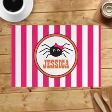 Personalized Halloween Spider Placemats