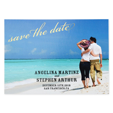Create Your Own Flourish Foil Gold Personalized Wedding Save The Date Card Card Invites
