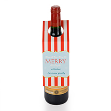Merry and Bright Personalized Wine Tag, set of 6