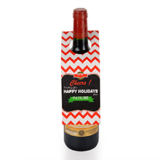 Chalkboard Cheers Personalized Wine Tag, set of 6