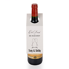 Eat, Drink and Be Married Personalized Wine Tag, set of 6