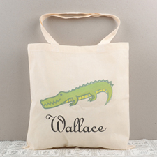 Crocodile Personalized Cotton Tote Bag