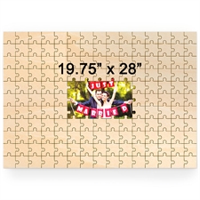 19.75 x 28  Personalized Printed Middle Wooden Guestbook Puzzle (151 pieces)