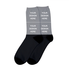 Two Collage Design Custom Print Unisex Socks, Medium