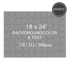 Magnetic 18 x 24 Jigsaw Puzzles, Background Color & Text