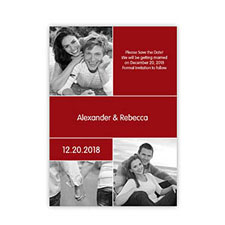 Create Cards For My Save The Date, 3 Pictures Collage Brown