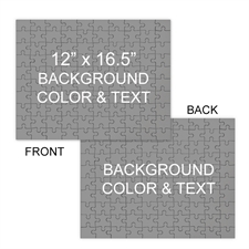 Personalized Custom 2 Sided Background Color & Text 12X16.5, 285 Or 54 Piece Photo Puzzle