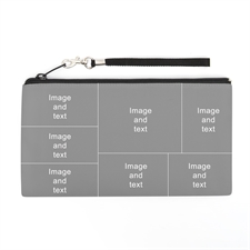 Personalized Facebook Seven Collage 5.5X10 (2 Side Same Image) Clutch Bag