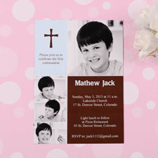 Print Your Own Elegant Cross  Mermaid Collage Communication Invitation Cards