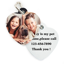 Personalized Heart Shape (Custom 2 Side) Dog Or Cat Name Tag