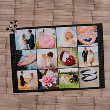 Black Twelve Collage 18 X 24 Photo Puzzle