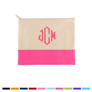 7.5 x 9 inch Embroidered cosmetic bags