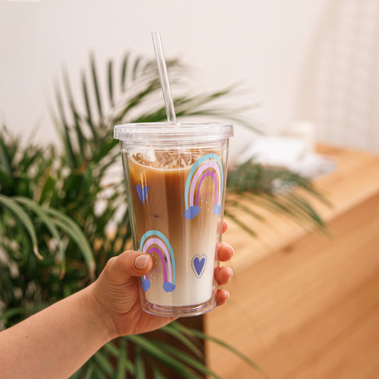 Love - Clear Plastic Tumbler