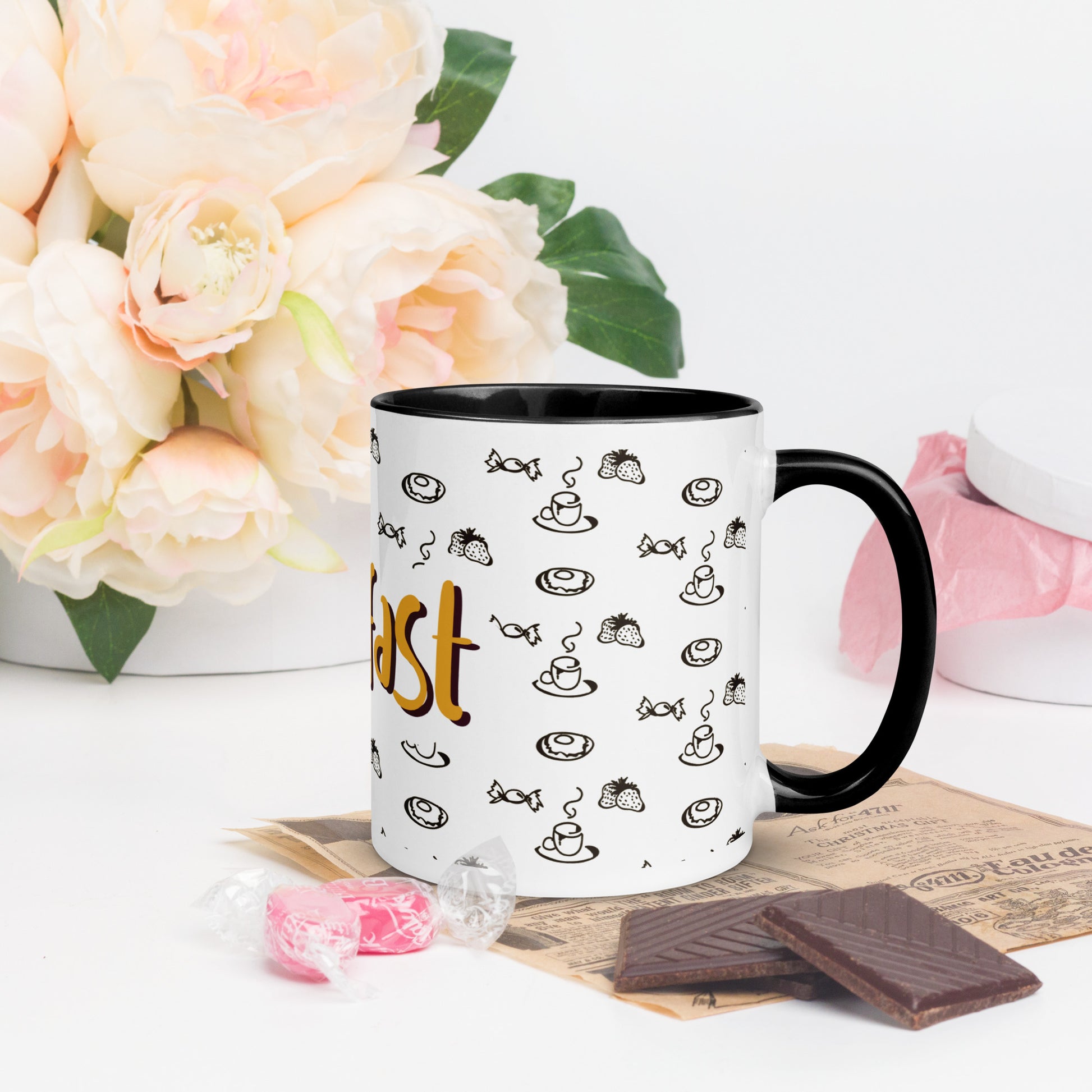 The Customizable 15 oz Travel Mug features a unicorn design with the phrase "Feelin kinda extraordinary" and a black lid, allowing you to add your name for a personalized touch.