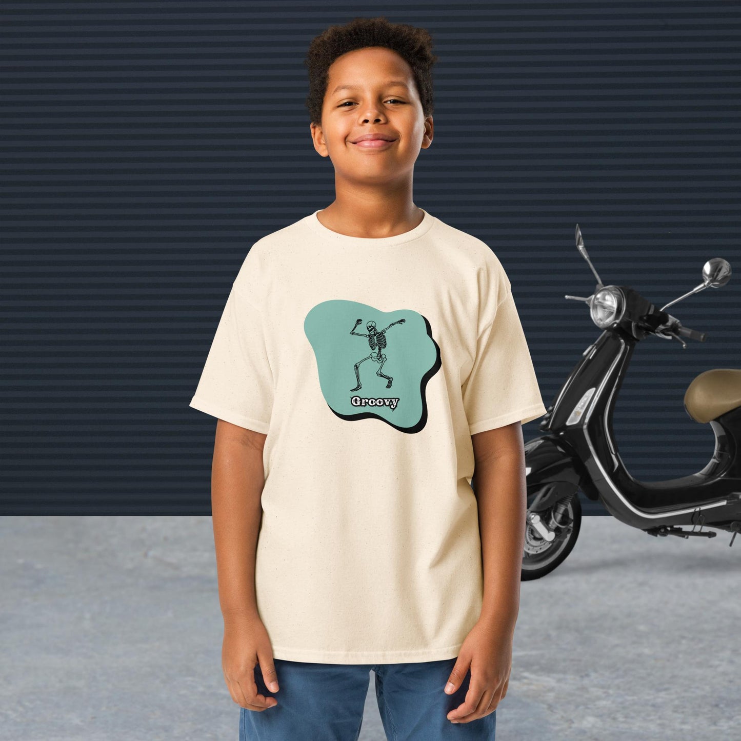 Groovy Skeleton Design - Youth classic tee